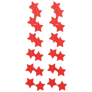 Guirnalda Vertical Estrellas Rojo x2,5 Metros