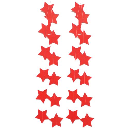 Guirnalda Vertical Estrellas Rojo x2,5 Metros