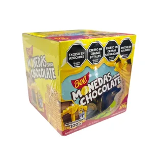 Monedas Sabor Chocolate BEL x370gr 100u