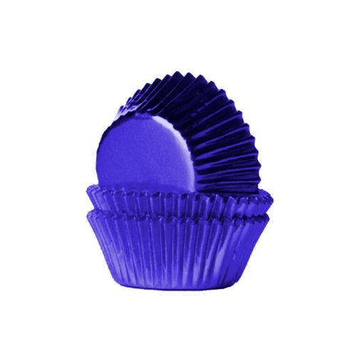 Pirotines Cupcakes Nº10 - Azul Metalizado x10 Unidades