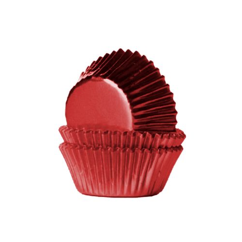Pirotines Cupcakes Nº10 - Rojo Metalizado x10 Unidades