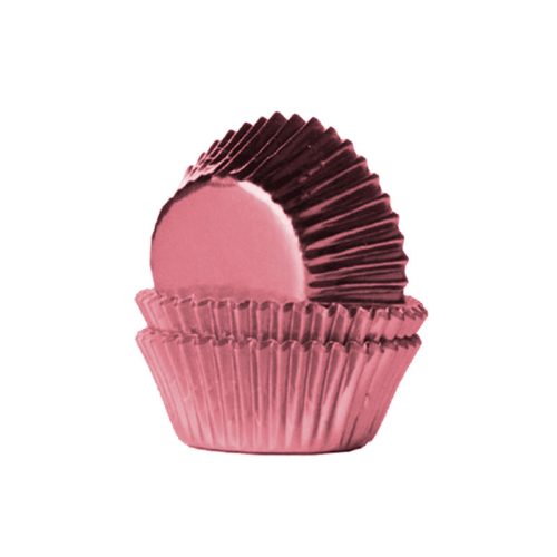 Pirotines Cupcakes Nº10 - Rosa Gold Metalizado x10 Unidades
