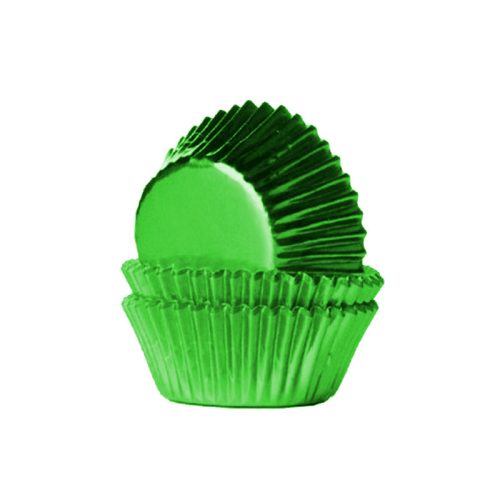 Pirotines Cupcakes Nº10 - Verde Metalizado x10 Unidades