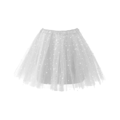 Pollera Tutú con Tul Color BLANCO ADULTOS