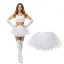Pollera Tutú con Tul Color BLANCO ADULTOS