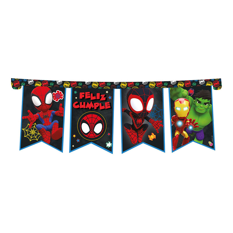 Banderin Spidey 3mts - Licencia Oficial