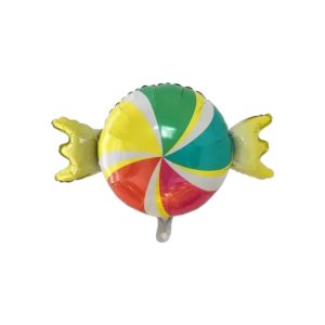 Globo Metalizado Forma Golosina de Caramelo x1
