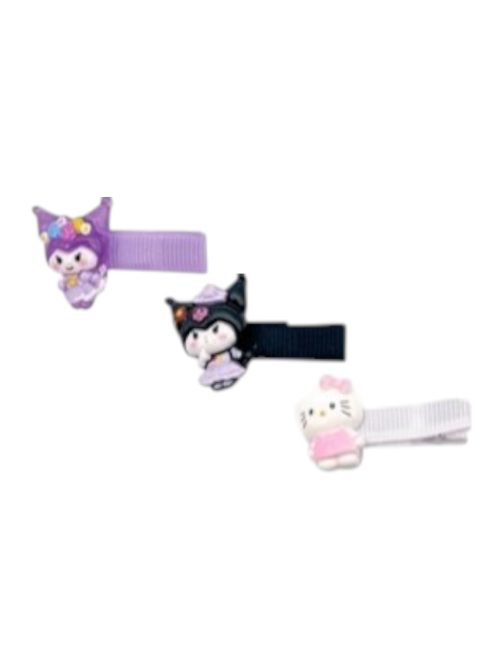 Hebilla Para Pelo Con Aplique Kuromi - Melody - Hello kitty x2 Unidades
