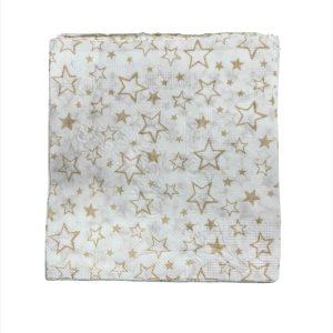 Servilleta de Papel Estrellas Doradas x20 Unidades Naptres