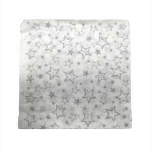 Servilleta de Papel Estrellas Plateadas x20 Unidades Naptres
