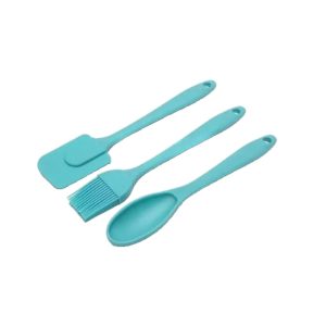 Set de Silicona de 22cm Espatula - Pincel - Cuchara