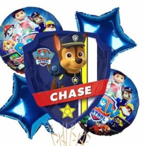 Set de Globos Metalizados Paw Patrol 5 Piezas