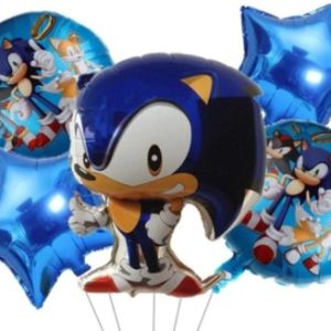 Set de Globos Metalizados Sonic 5 Piezas