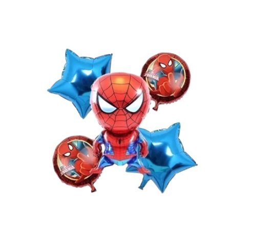 Set de Globos Metalizados Spiderman 5 Piezas