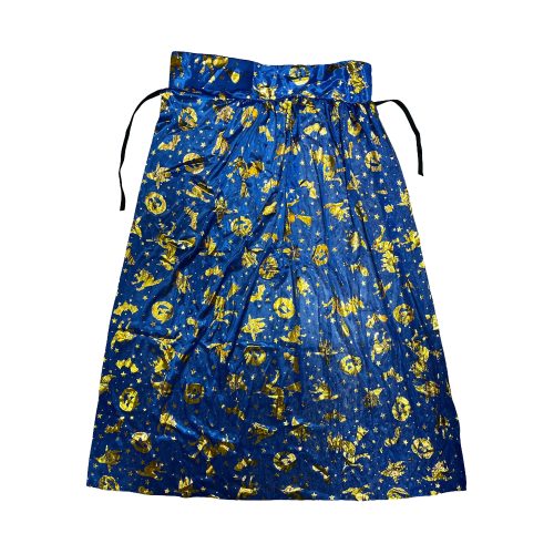 Capa de Niño Azul Estampa Dorada Halloween x1u