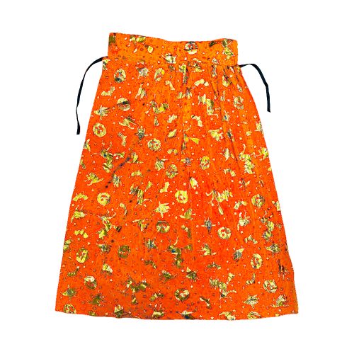 Capa de Niño Naranja Fluo Estampa Dorada Halloween x1u