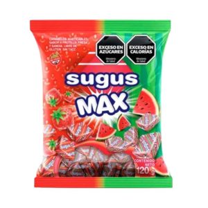 Caramelo Masticable SUGUS MAX Frutilla-Sandia 120Grs