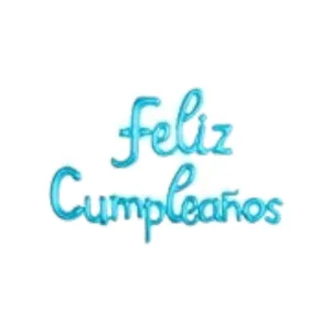 Globo Inflable FELIZ CUMPLEAÑOS CURSIVA Color Celeste Para Aire