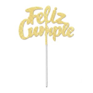 Pinche Feliz Cumple Amarillo Pastel Gibreado Plástico 22cm