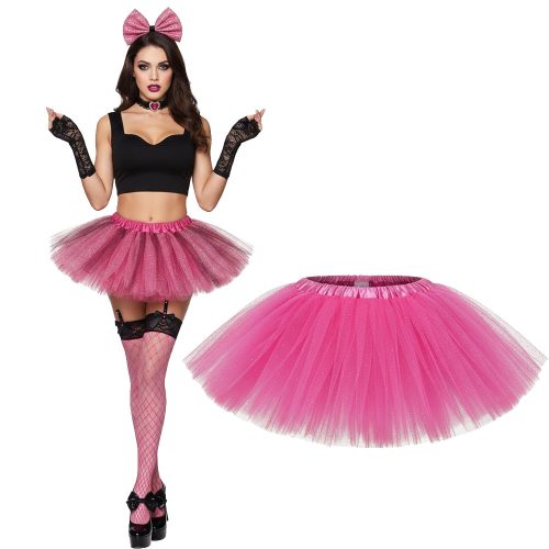 Pollera Tutú con Tul Color ROSA ADULTOS