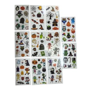 Tatuajes Temporal Infantiles Halloween SPOOKY x11 Planchas