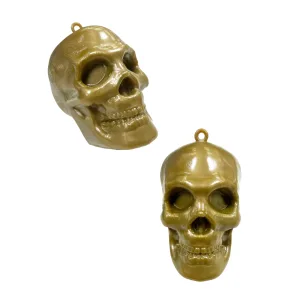 Adorno Calavera Halloween Dorada x1u