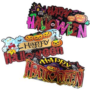 Adorno Puerta Halloween con Brillo Modelos Surtidos 43 x 20 cm