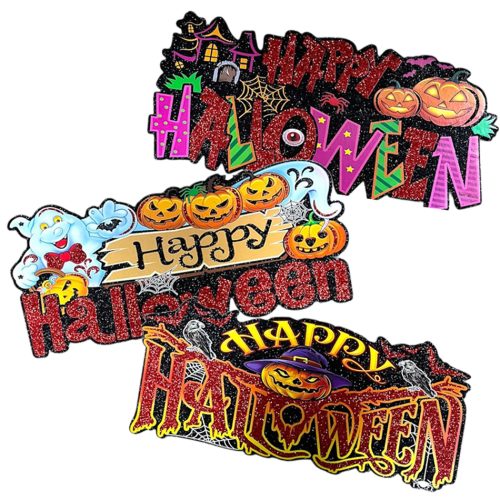 Adorno Puerta Halloween con Brillo Modelos Surtidos 43 x 20 cm