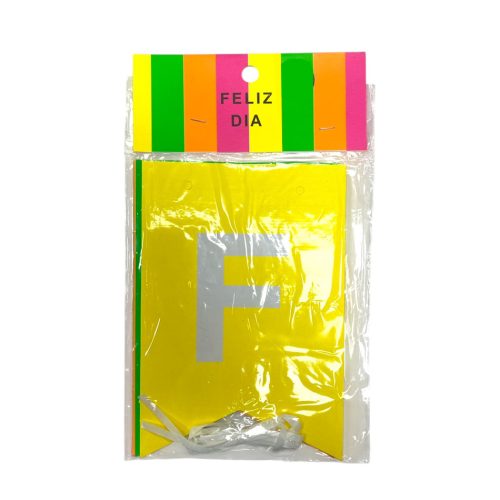 Banderin FELIZ DIA MULTICOLOR Fluo