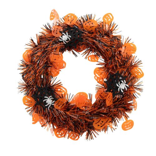 Corona Halloween Chica Naranja y Negra 25cm