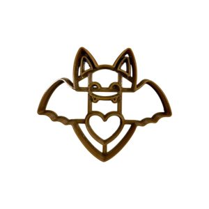 Cortante Marcador Murcielago Halloween Con Corazon