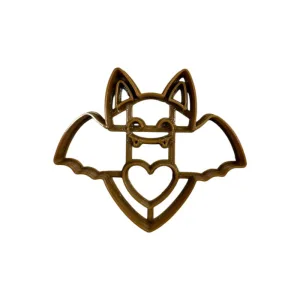 Cortante Marcador Murcielago Halloween Con Corazon