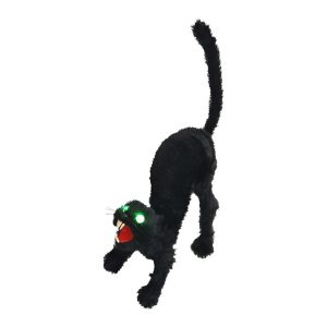 Adorno Decoración Gato Agazapado Bestia Luminoso