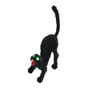 Adorno Decoración Gato Agazapado Bestia Luminoso