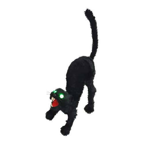 Adorno Gato Agazapado Bestia Luminoso