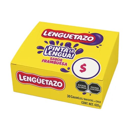 LENGUETAZO FRAMBUESA X32 Unidades Pinta Lengua