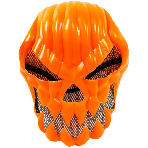 Mascara Plastica Calabaza con Red Negra