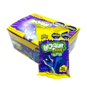 Caja Caramelos Mogul Extreme Palotes Acidos PintaLengua 48gr x8u