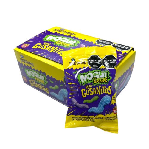 Caja Gomitas Mogul Extreme Acidos Mini Gusanitos 50gr x12u