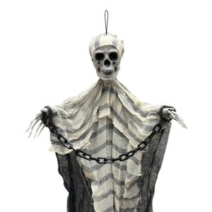 Adorno Muñeco Colgante Esqueleto Halloween Prisionero Encadenado 90cm