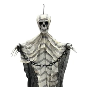 Adorno Muñeco Colgante Esqueleto Halloween Prisionero Encadenado 90cm