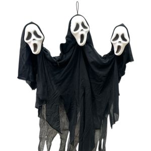 Adorno Muñeco Colgante Scream Tres Cabezas Halloween 80cm