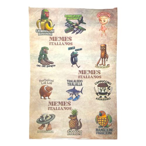 Stickers Autoadhesivos Brainrots x24 Unidades