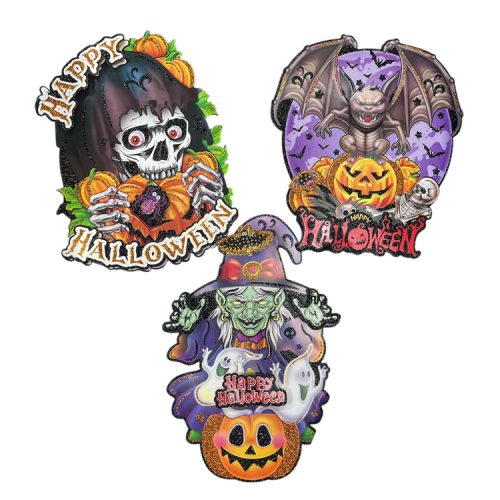 Adorno Puerta Halloween con Brillo Modelos Surtidos 28 x 22 cm