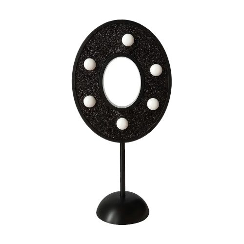 Adorno de Torta Número 0 Luminoso Color Negro