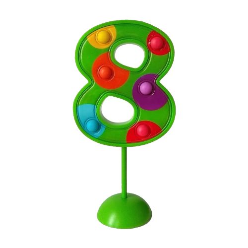 Adorno de Torta Número 8 Luminoso Multicolor