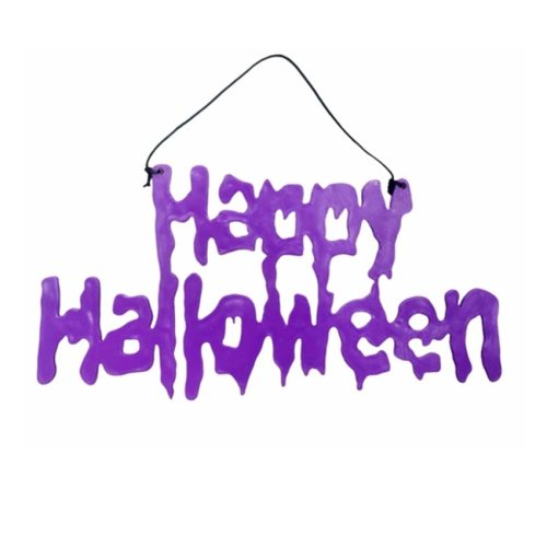 Adorno Colgante Happy Halloween Violeta