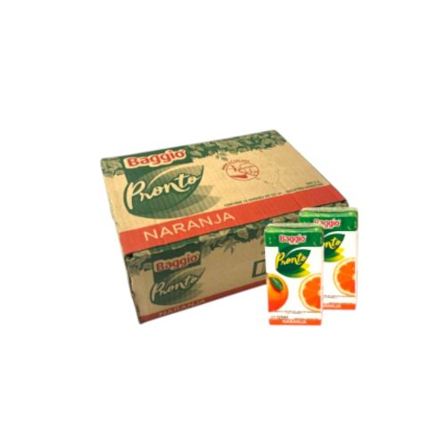 Jugo Baggio Juniors Sabor Naranja x125ml Caja de 18 unidades