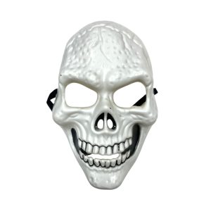 Mascara Calavera Blanca Plastico x1u