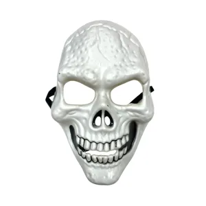 Mascara Calavera Blanca Plastico x1u
